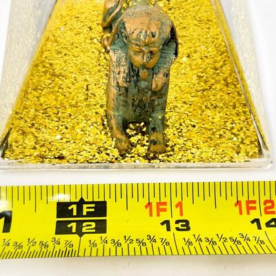 SPHYNX GOLD GLITTER PLASTIC SNOW GLOBE SOUVENIR