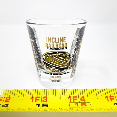 â€œINCLINE RAILROADâ€ LOOKOUT MTN, TENNESSEE SHOT GLASS