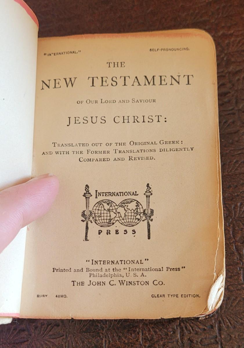 Lot 144 Antique New Testament (Pocket Size)