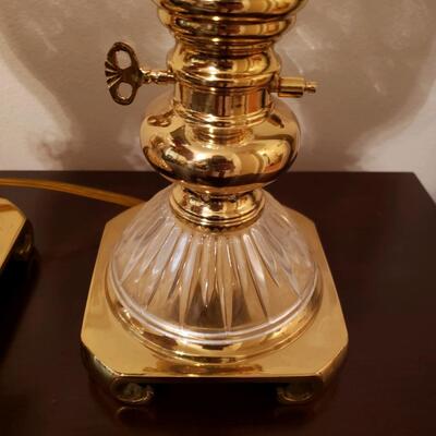 Pair of Gorham Crystal Lamp Collection lamps, NEW!