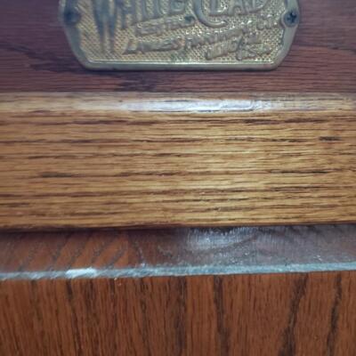 Wooden kitchen garbage can