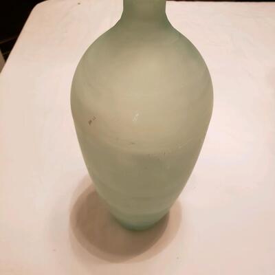 Frosted glass vase