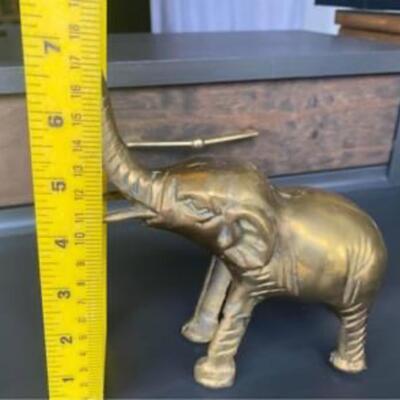 Vintage solid brass elephant