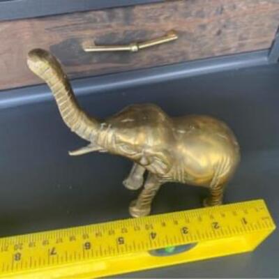 Vintage solid brass elephant