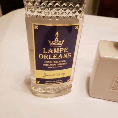 Lampe Berger home fragrance burner with 2 bottles of Lampe Orleans fuel,