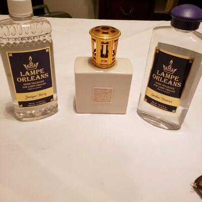 Lampe Berger home fragrance burner with 2 bottles of Lampe Orleans fuel,