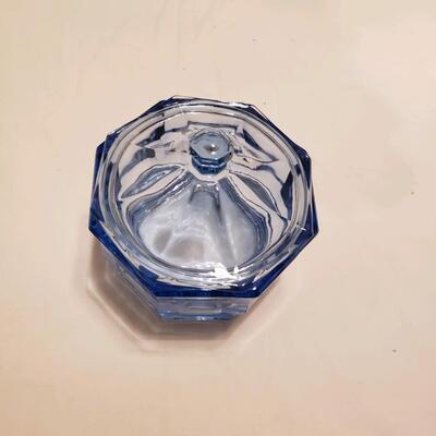 Blue covered sugar bowl or candy dish