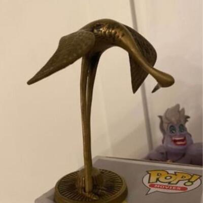 Vintage Brass crane figurine