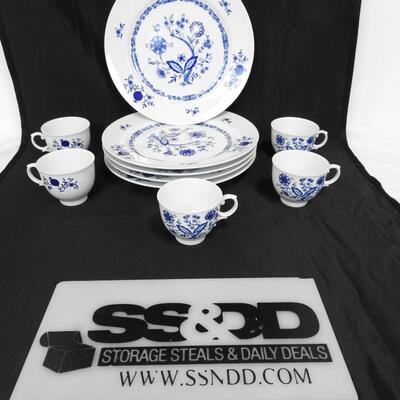 5 Place Setting China Plates & Cups: 
