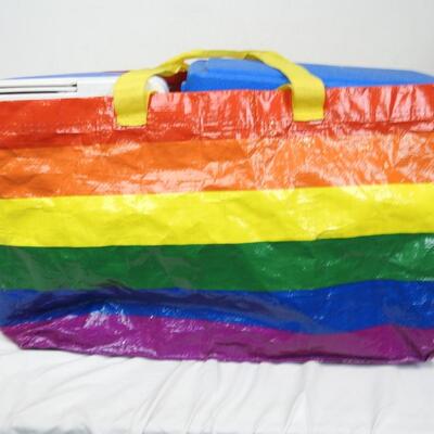 9 qt Igloo Cooler, Personal 16 Coleman Cooler, Coleman Lunch Bag, Ikea Bag