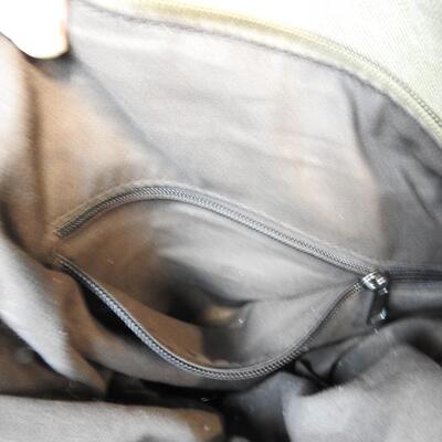 3 Purse/Bags:  Hurley Camo Purse, 1 Black Tote, 1 Light Brown Tote