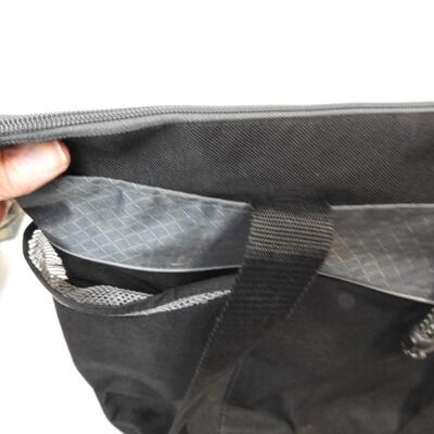 3 Purse/Bags:  Hurley Camo Purse, 1 Black Tote, 1 Light Brown Tote