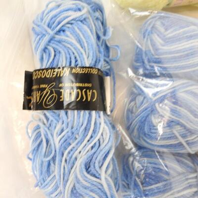 15+ Skeins of Fine Yarn, Various Types and Weights and Colors.  See Pictures.