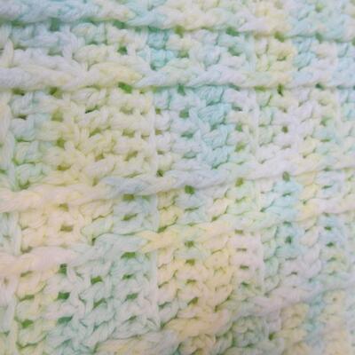 10 pc Baby Lot: Crib Sheets and Matching Blanket, Crochet Blanket, 2 Sleepers