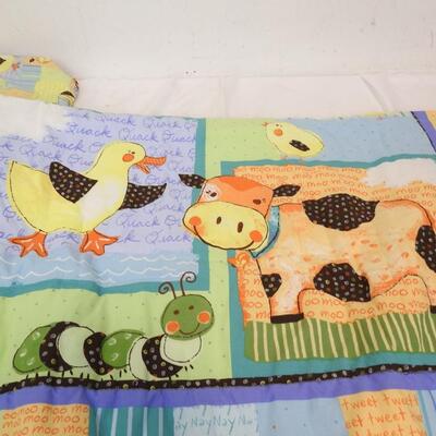 10 pc Baby Lot: Crib Sheets and Matching Blanket, Crochet Blanket, 2 Sleepers
