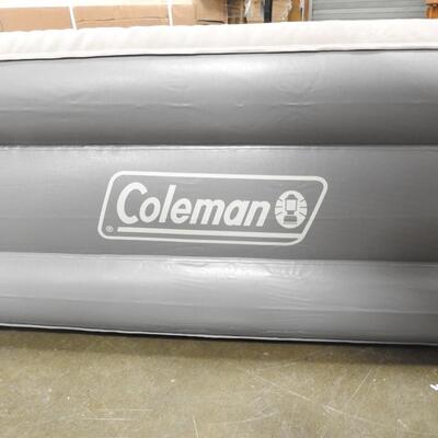 Coleman Queen Double High Air Mattress, Grey w/Black Bag