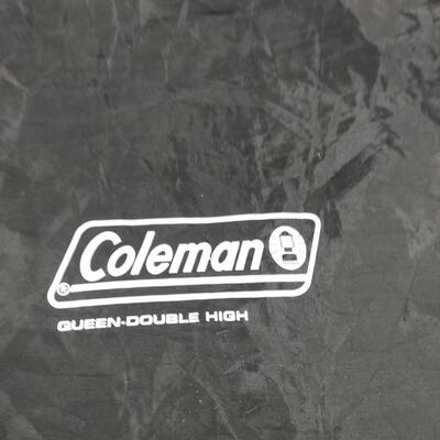 Coleman Queen Double High Air Mattress, Grey w/Black Bag