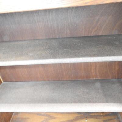 Wood Bookshelf with 2 Shelves, Pins for Shelves are Loose, 36" x 10" x 36"