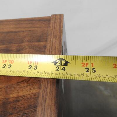 2 Matching Bookshelves, Brown Wood with 4 Shelves, 24" x 12" x 59"