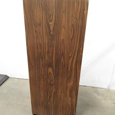 2 Matching Bookshelves, Brown Wood with 4 Shelves, 24" x 12" x 59"