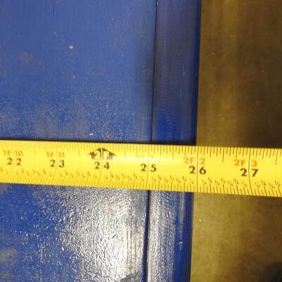 Blue Painted Wooden Table, Child Size, Good Condition 26" x 26" x 24"