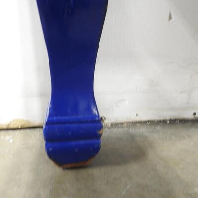 Blue Painted Wooden Table, Child Size, Good Condition 26" x 26" x 24"