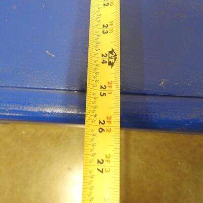 Blue Painted Wooden Table, Child Size, Good Condition 26" x 26" x 24"