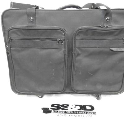 Black Briggs & Riley Luggage w/Wheels: Interior: 10in Deep, Several Pockets
