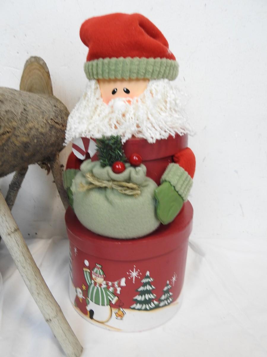 Christmas Lot Basket w/Reindeer, Stacking Boxes, Table Runner