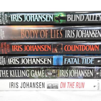 6 Iris Johansen Books: Blind Alley,Body of Lies,Fatal Tide,On The Run, Hardcover