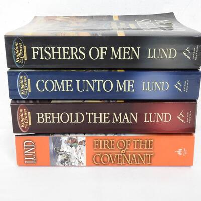 4 Books by Gerald N. Lund: Kingdom & The Crown 1-3, Fire of the Covenant