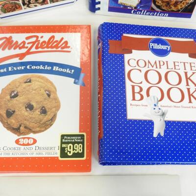 4 Large Cookbooks: Pillsbury, Mrs Fields, Cream Cheese, American Brand Names