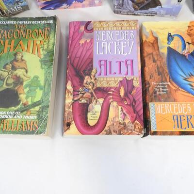 Qty 7 Fantasy Fiction Books by Tad Williams & Mercedes Lackey