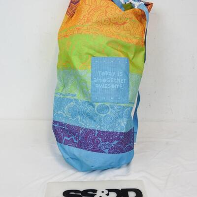 11 pc: Striped Outdoor Bag with 6 sports balls & 4 Hats