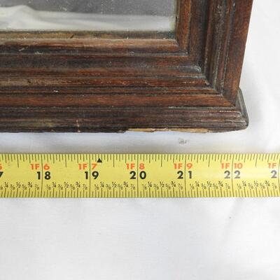 Vintage Mirror with Wood Frame 22" x 36"