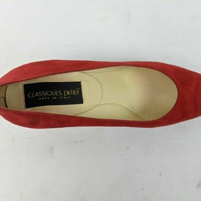 Women's Size 8B Classiques Entier Paradise Red Suede Heels
