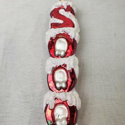 Christopher Radko Christmas Ornament 2000 Millennium Magic Snowmen Totem - Pre-owned