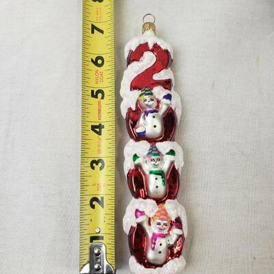 Christopher Radko Christmas Ornament 2000 Millennium Magic Snowmen Totem - Pre-owned