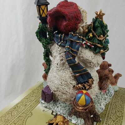 Grandeur Noel Collectible Snowman Stocking Holder, Original Box - Used, Great Condition
