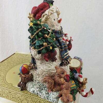 Grandeur Noel Collectible Snowman Stocking Holder, Original Box - Used, Great Condition