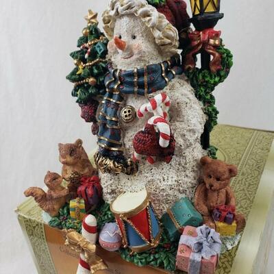 Grandeur Noel Collectible Snowman Stocking Holder, Original Box - Used, Great Condition