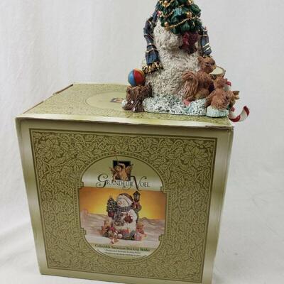 Grandeur Noel Collectible Snowman Stocking Holder, Original Box - Used, Great Condition