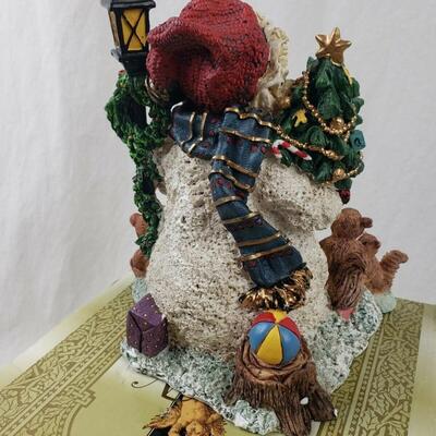 Grandeur Noel Collectible Snowman Stocking Holder, Original Box - Used, Great Condition