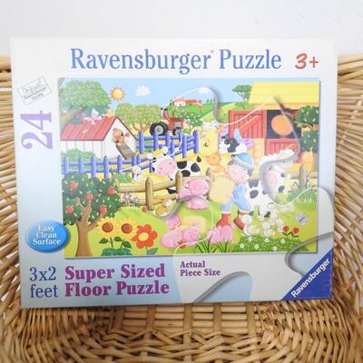 20pc Basket with Toys, Books, & Ravensburger Puzzle. Care Bear, Power Ranger