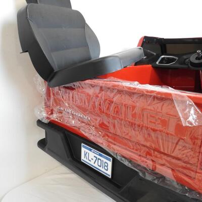 6V Red Chevy Pickup Truck Powered Ride-On Toy. No Seat Back/Steering Wheel