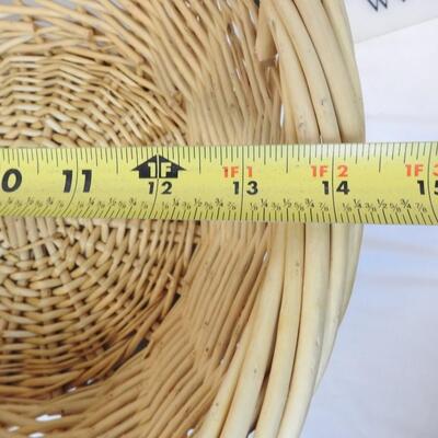 4 Baskets: 3 Light Brown, 1 Dark Brown with side handles. 1 with Tall Handle,