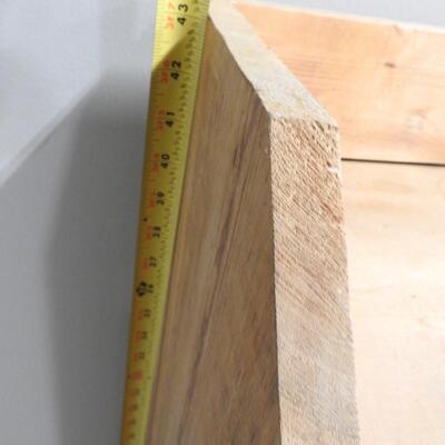 Wooden Book shelf with 4 Shelves. Angled Side at top
