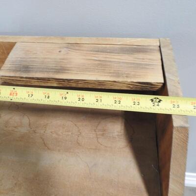Wooden Book shelf with 4 Shelves. Angled Side at top