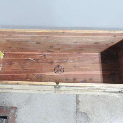 Lane Hope Chest with NO LID. Sanded/Painted/Damaged on sides. 46" x 17" x 15"
