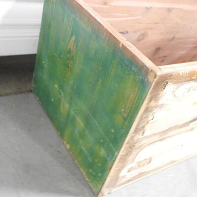 Lane Hope Chest with NO LID. Sanded/Painted/Damaged on sides. 46" x 17" x 15"
